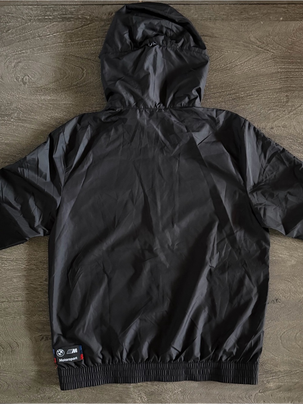Puma x BMW Motorsport Black & Blue Hooded Windbreaker Jacket - Picture 8 of 9
